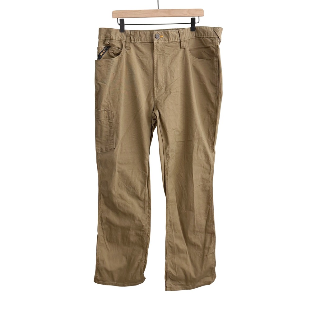 Ariat Rebar M4 Utility Relaxed Straight Work Pants Khaki Tan 38 Gorpcore Western
